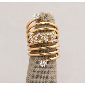 Size 6 love spring golden vintage ring (C1)
